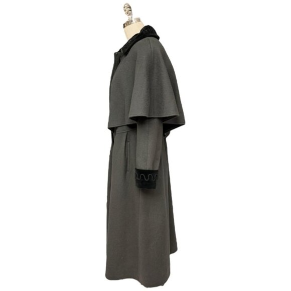 Vintage Charles Klein for Forstmann Wool Princess Coat Cape Collar Maxi Overcoat - Picture 4 of 14